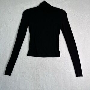 Iris & Ink Black Sweater Top Angora Long Sleeve Crewneck Extra Small Soft
